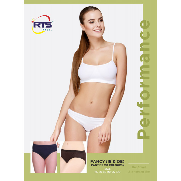 RTS-Fancy Plain Panties Inner Elastic (Minimum Order 5 Pcs Pack)