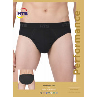 RTS Men's Brief 100% Cotton Outer Elastic (Minimum Order 7 Pcs Pack)