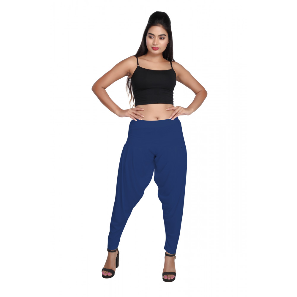 Cotton Drops - Women's Patiala (Cotton With Lycra) - Navy Color -   Pack Of 1