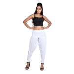  Cotton Drops - Women's Patiala (Cotton With Lycra)- White color- Pack Of 1