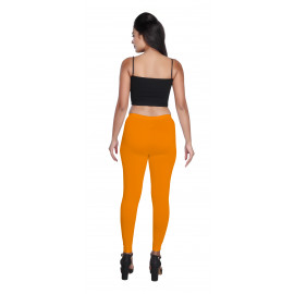 Cotton Drops - Leggings For Women & Girls (Cotton With Lycra) Orange Color - Pack Of 1