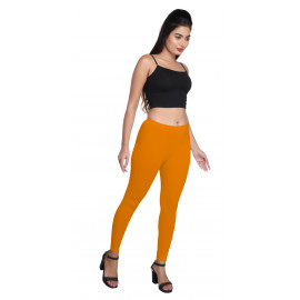 Cotton Drops - Leggings For Women & Girls (Cotton With Lycra) Orange Color - Pack Of 1
