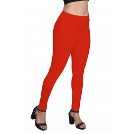 Cotton Drops - Leggings For Women & Girls (Cotton With Lycra) Red -Pack Of 1
