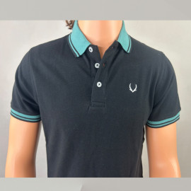 VAN MARLEE Men’s Pure Cotton Half Sleeves Regular Fit Plain Solid Premium Polo Collar T-Shirt-Black