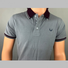 VAN MARLEE Men’s Pure Cotton Half Sleeves Regular Fit Plain Solid Premium Polo Collar T-Shirt- Grey