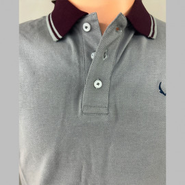 VAN MARLEE Men’s Pure Cotton Half Sleeves Regular Fit Plain Solid Premium Polo Collar T-Shirt- Grey