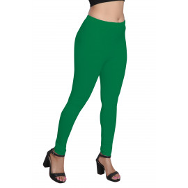 Cotton Drops - Leggings For Women & Girls (Cotton With Lycra) Dark Green Color - Pack Of 1