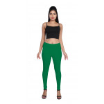 Cotton Drops - Leggings For Women & Girls (Cotton With Lycra) Dark Green Color - Pack Of 1