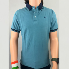 VAN MARLEE Men's Pure Cotton Half Sleeves Regular Fit Plain Solid Premium Polo Collar T-Shirt - Light Green