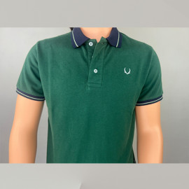 Van Marlee Men's Pure Cotton Half Sleeves Regular Fit Plain Solid Premium Polo Collar T-Shirt 