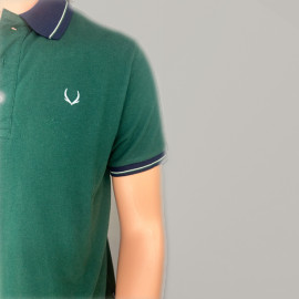 Van Marlee Men's Pure Cotton Half Sleeves Regular Fit Plain Solid Premium Polo Collar T-Shirt 