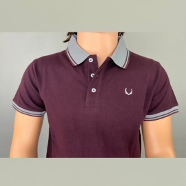 VAN MARLEE Men's Pure Cotton Half Sleeves Regular Fit Plain Solid Premium Polo Collar T-Shirt - Marron