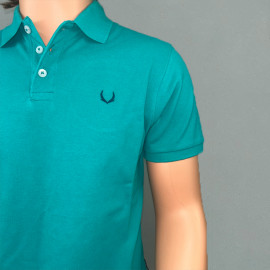 VAN MARLEE Pure Cotton Half Sleeves Regular Fit Plain Solid Premium Polo Collar T-Shirt for Men -Mint Green