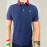 VAN MARLEE Men's Pure Cotton Half Sleeves Regular Fit Plain Solid Premium Polo Collar T-Shirt - Navy