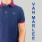 VAN MARLEE Men's Pure Cotton Half Sleeves Regular Fit Plain Solid Premium Polo Collar T-Shirt - Navy