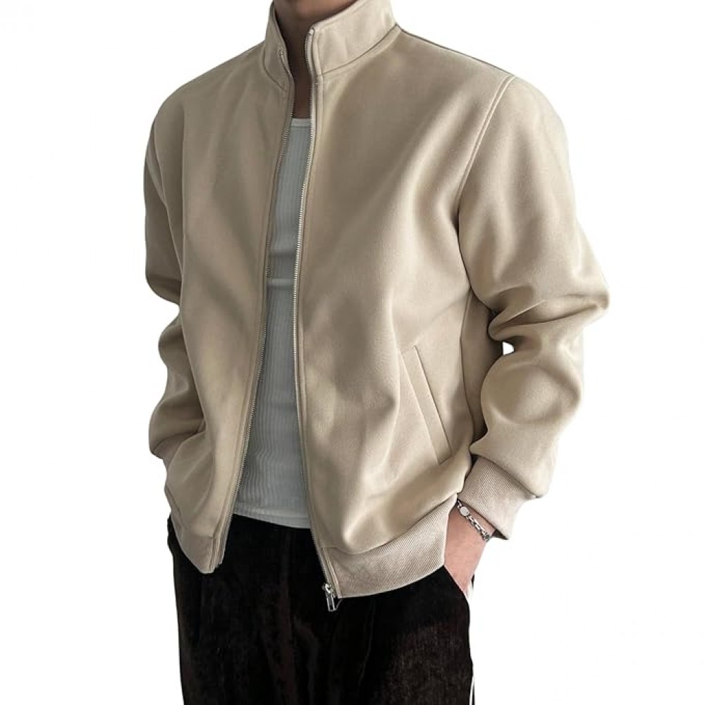 PROSHARX Old Money Stand Up Collar Sweatshirt Zip-Up | Premium Comfort, Timeless & Aesthetic Style 